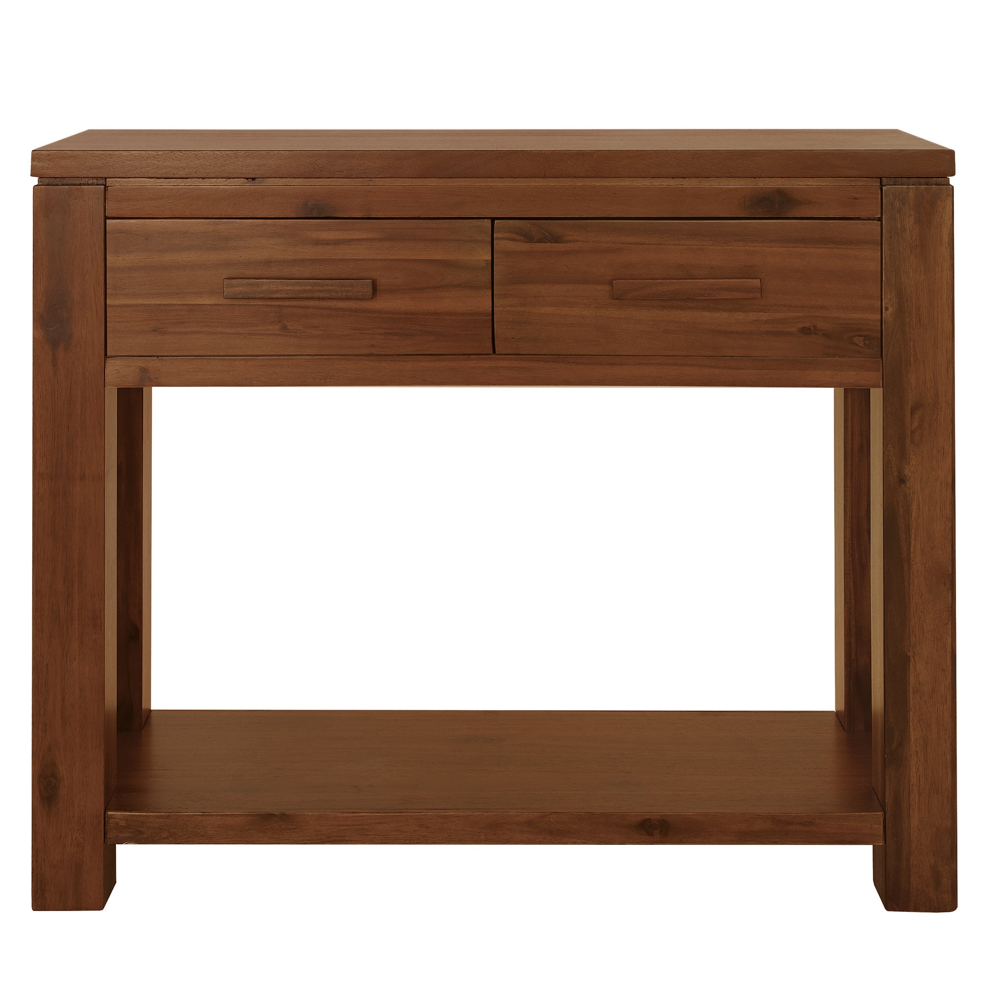 Seville Acacia Dark Wood Console Table Dunelm