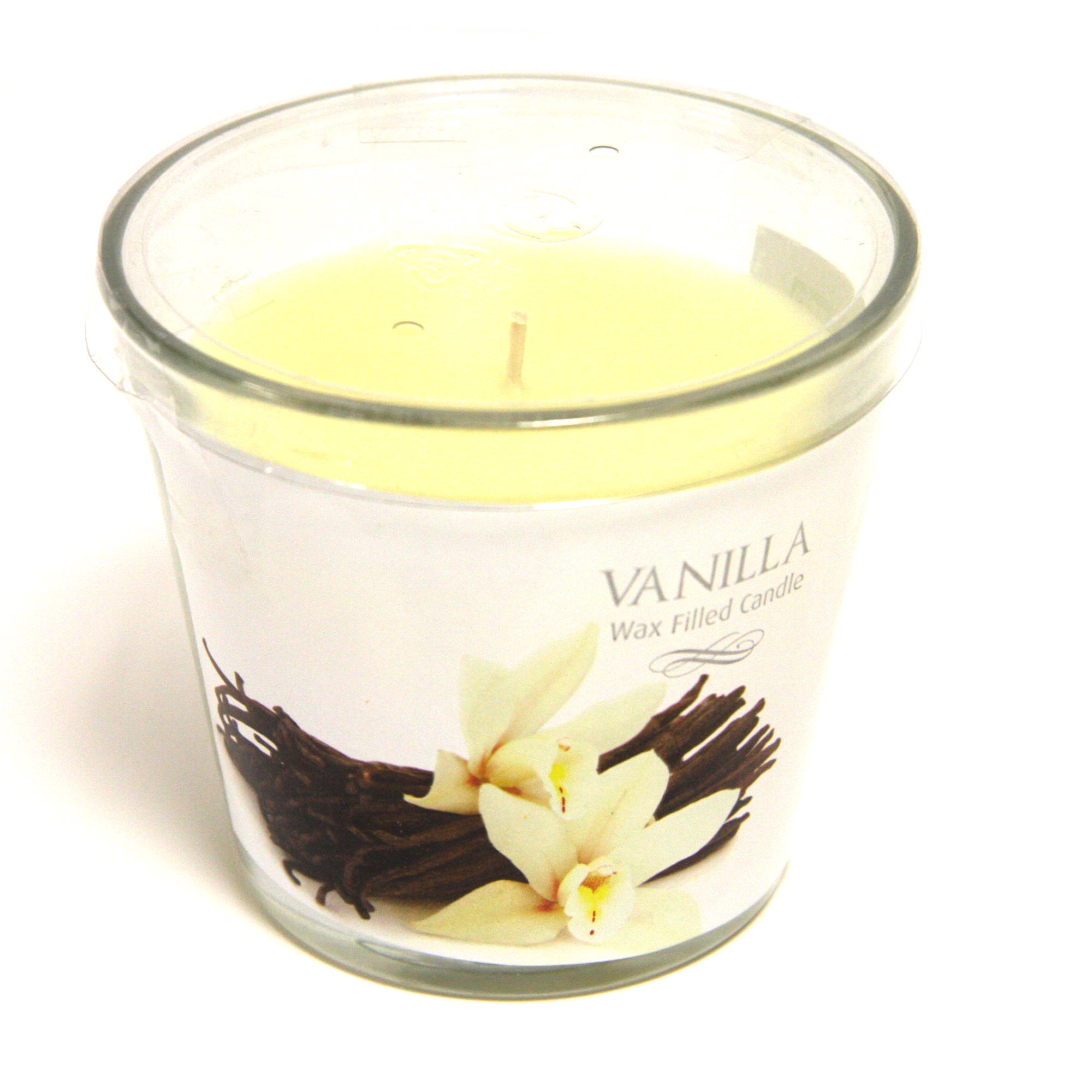 French Vanilla Wax Filled Glass Candle Dunelm