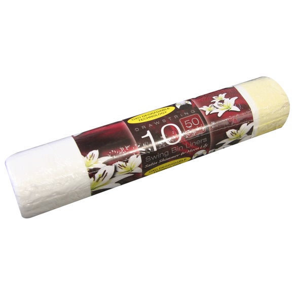 Pack of 10 Fragranced Drawstring Bin Liners