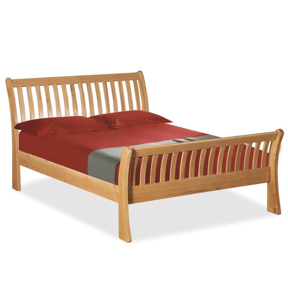 Harrogate Oak Sleigh Bed Dunelm
