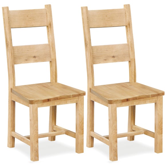 Harrogate Pair of Oak Dining Chairs