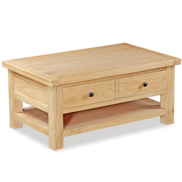 Harrogate Oak Large Coffee Table with Drawer