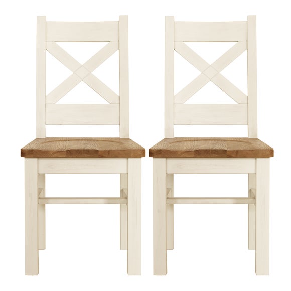 Salcombe Pair of Oak Dining Chairs