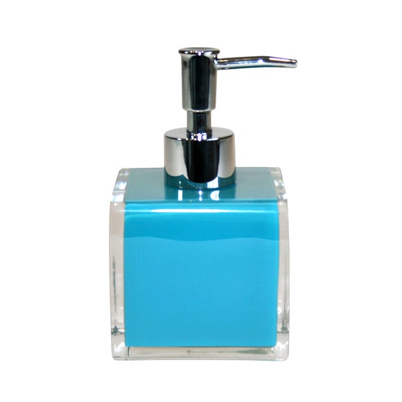 Teal Brights Collection Acrylic Soap Dispenser