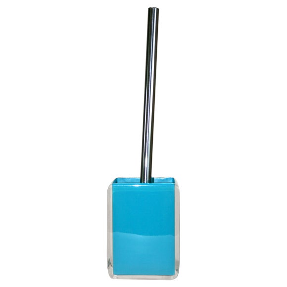 Teal Brights Collection Acrylic Toilet Brush Holder