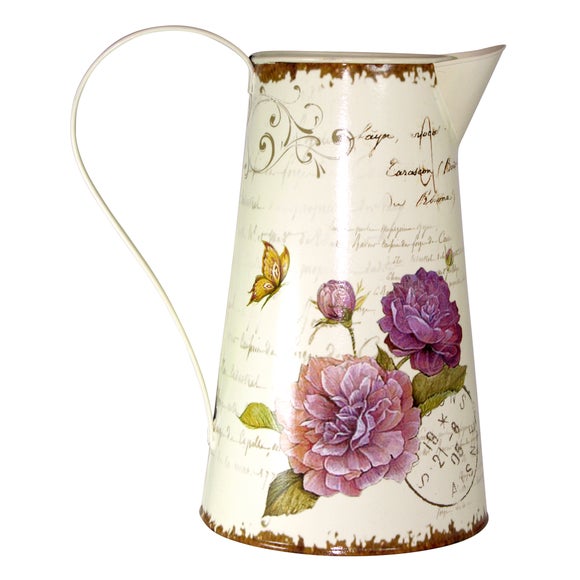 Florence Collection Floral Metal Jug