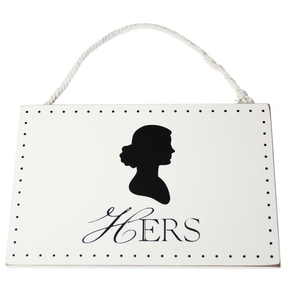 Le Bain Collection Hers Hanging Sign