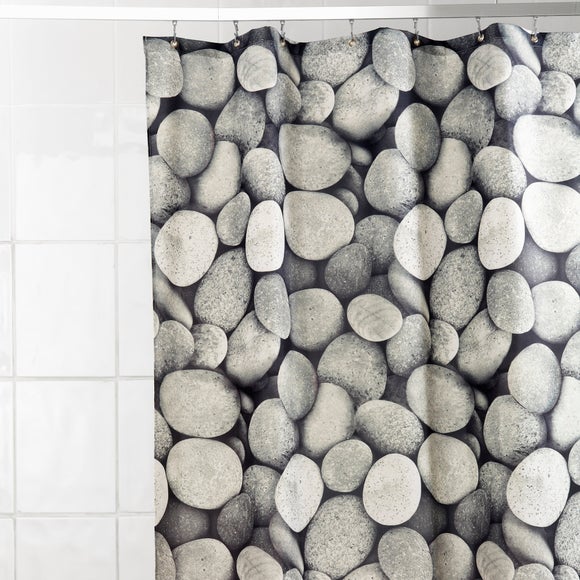 Grey Stones Shower Curtain
