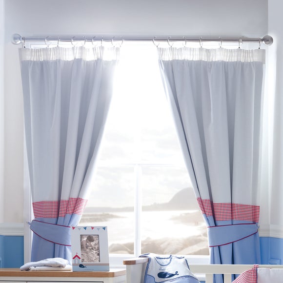 Kids Deep Blue Sea Blackout Pencil Pleat Curtains