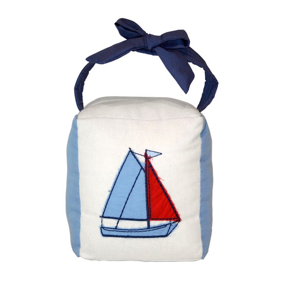Kids Blue Sail Away Collection Doorstop