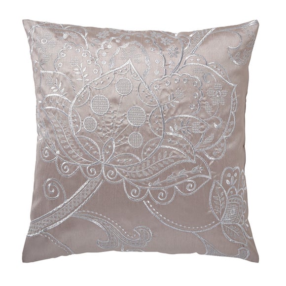 Natural Paisley Embroidery Cushion