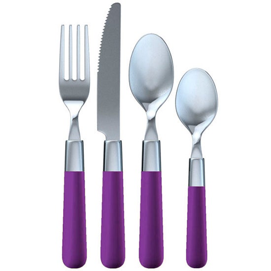 Purple Brit Pop Collection 16 Piece Cutlery Set