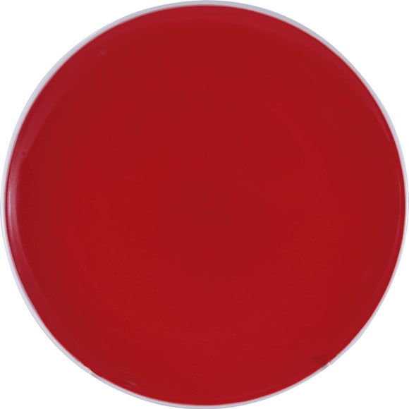 Red Brit Pop Reverse Collection Dinner Plate