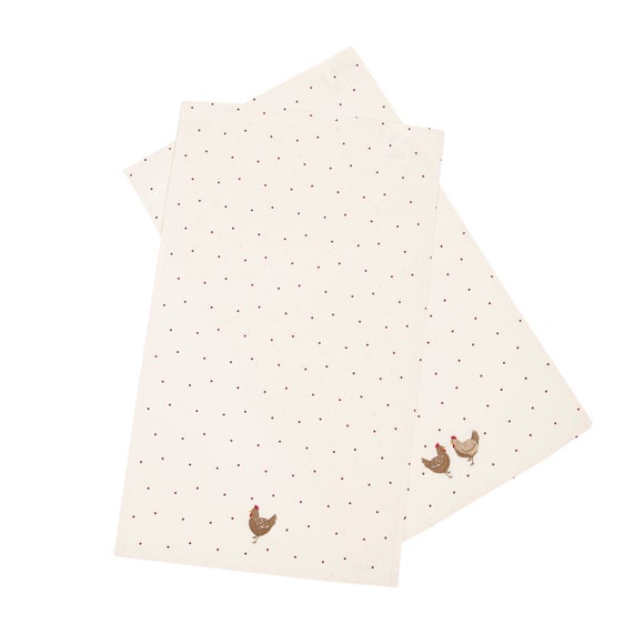 Henrietta Collection Pack of 2 Tea Towels