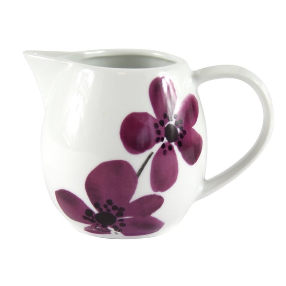 Plum Painted Poppy Collection Creamer