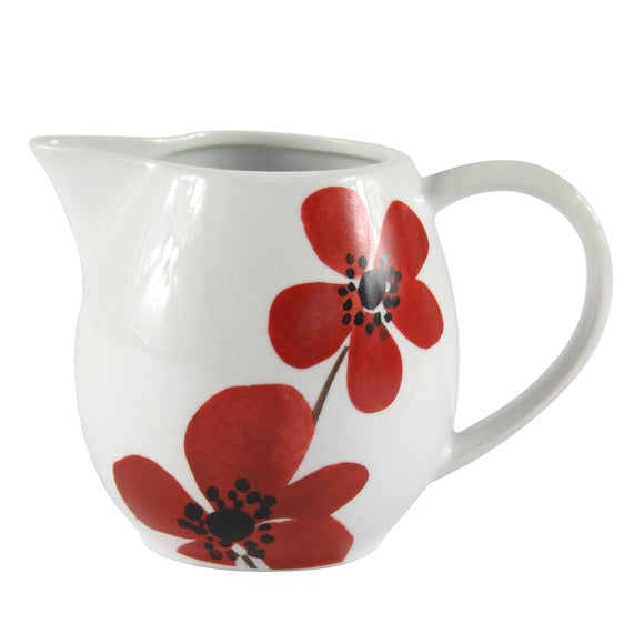 Red Painted Poppy Collection Creamer
