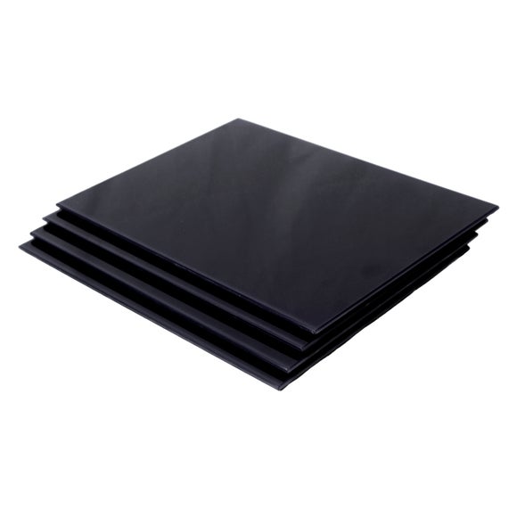Black Spectrum Collection Set of 4 Glass Placemats