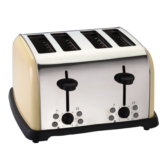 Cream Spectrum Collection 4 Slice Toaster