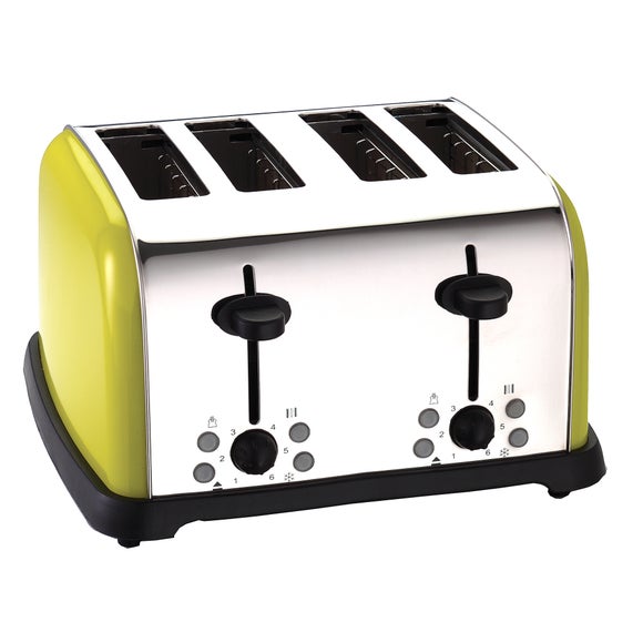 Lime Spectrum 4 Slice Toaster