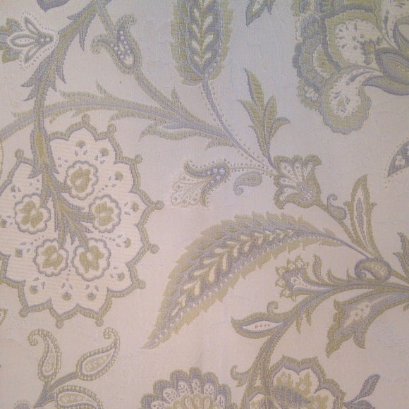 Green Emily Woven Fabric Dunelm