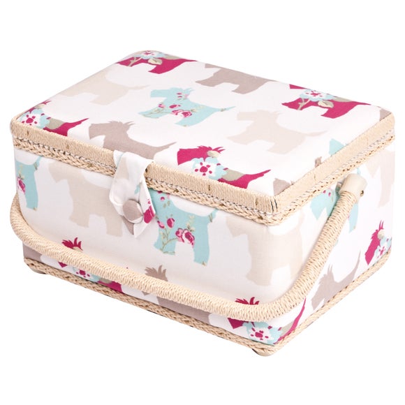 Scotty Dogs Sewing Basket