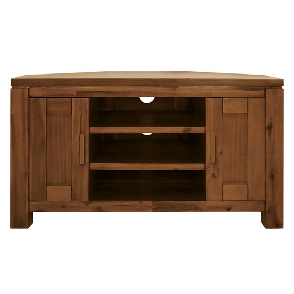 Seville Acacia Dark Wood Corner TV Unit