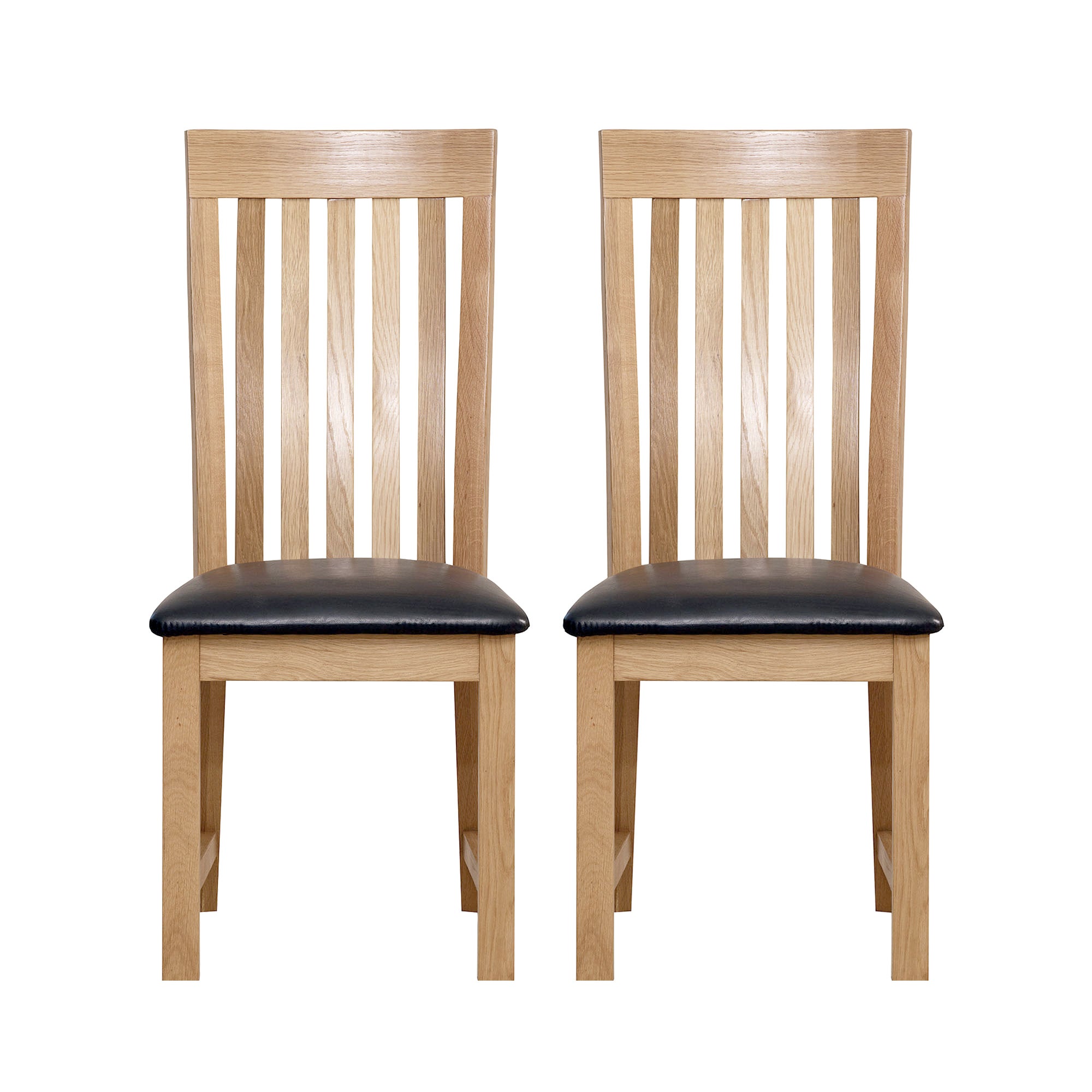 Seville Oak Pair of Dining Chairs Dunelm