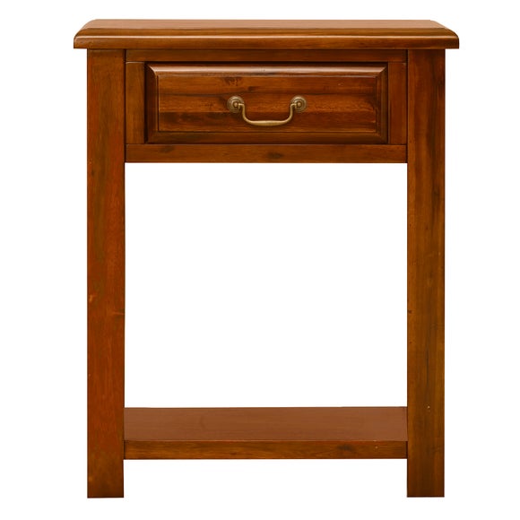 Winchester Acacia Dark Wood Telephone Table Dunelm