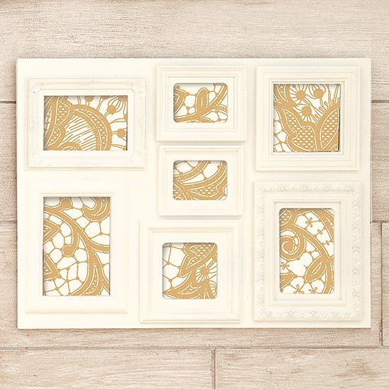 Cream 7 Aperture Photo Frame Dunelm