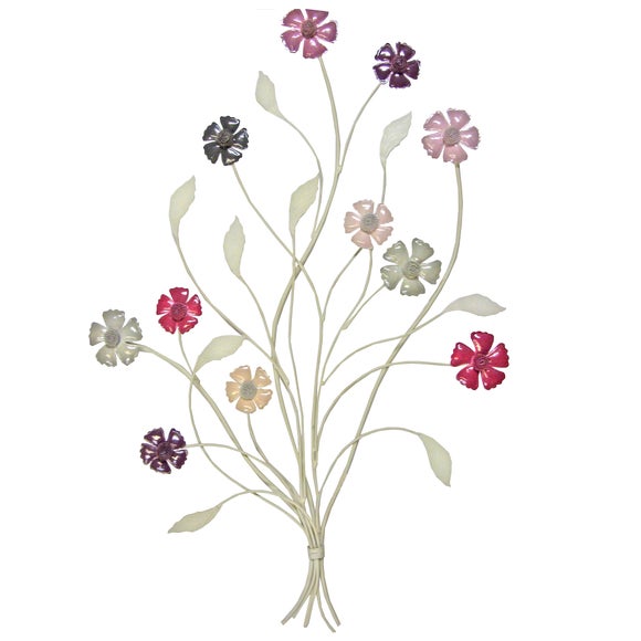 Flower Bouquet Metal Wall Art