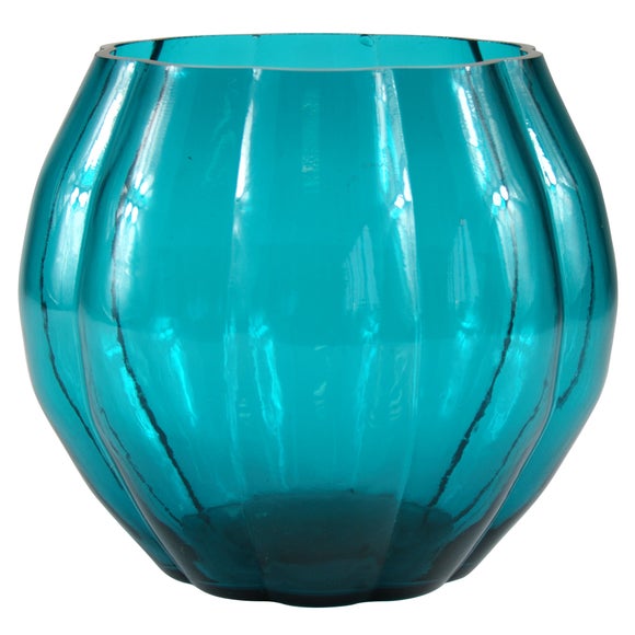 Living in Colour Collection Glass Ridged Fish Bowl