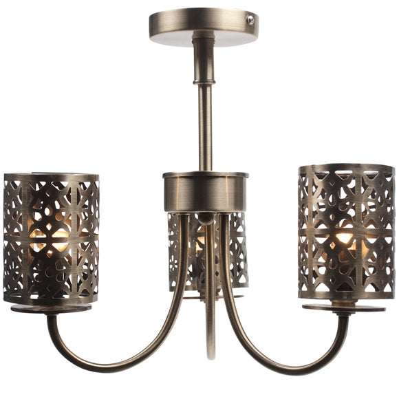 Moroccan 3 Light Fitting
