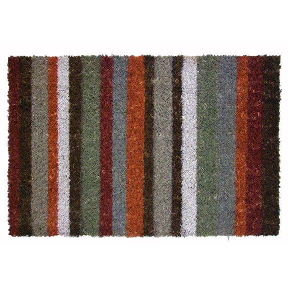 Colourful Stripe Coir Doormat