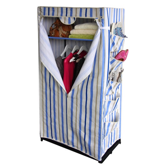Blue Striped Collection Cotton Wardrobe with Pockets