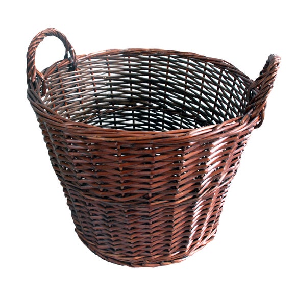 Chocolate Large Round Basket Dunelm