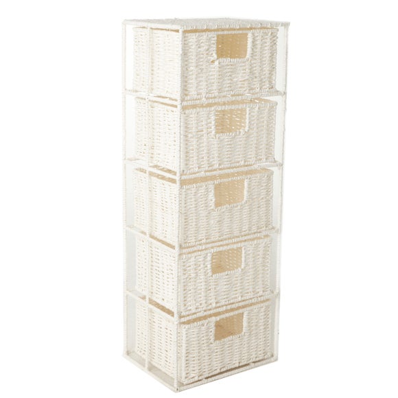 Hawthorne 5 Drawer Paper Unit White