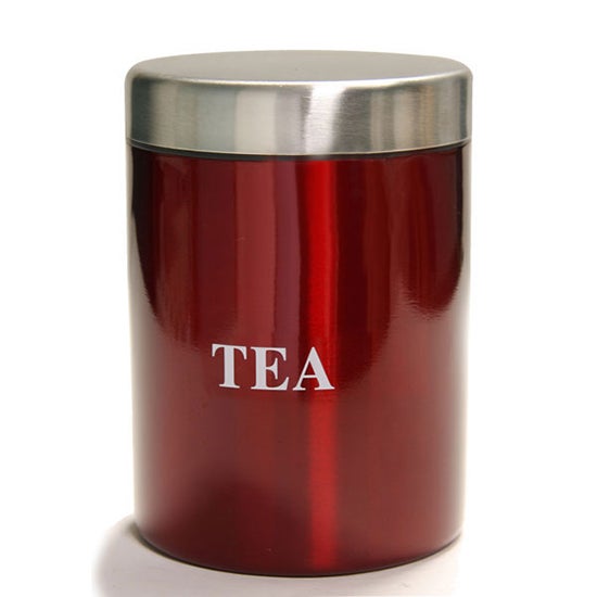Red Spectrum Collection Tea Canister Dunelm