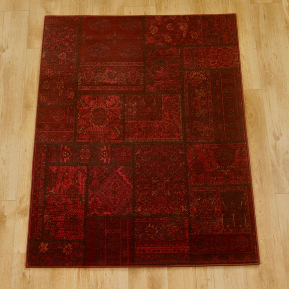 Red Aura Patchwork Runner