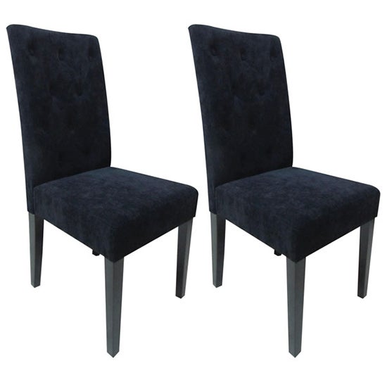 Black Versailles Pair of Dining Chairs
