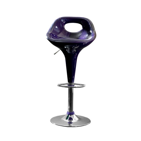 Purple Gas Lift Bar Stool