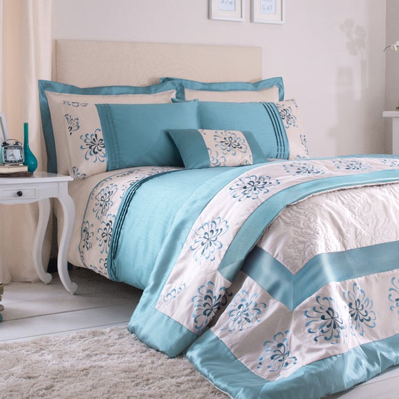 Teal Kiera Collection Duvet Cover Dunelm