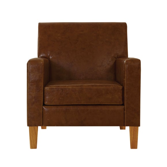 Vintage Tan Bicast Leather Armchair