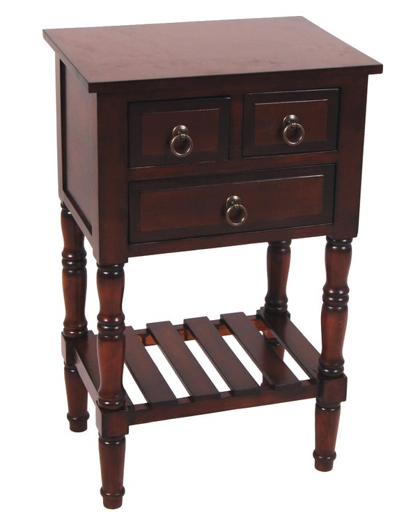Brooklyn Dark Wood Side Table