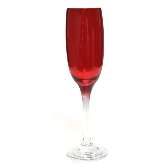 Red Spectrum Collection Champagne Flute