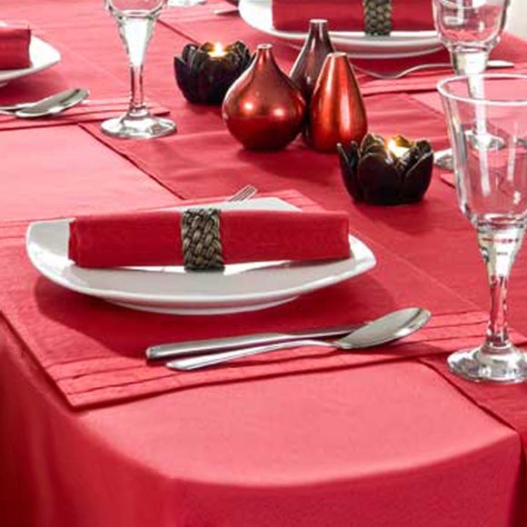 Red Spectrum Round Tablecloth Dunelm