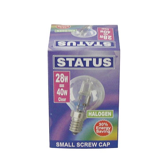 Status Halogen Energy Saver 28 Watt Round Bulb