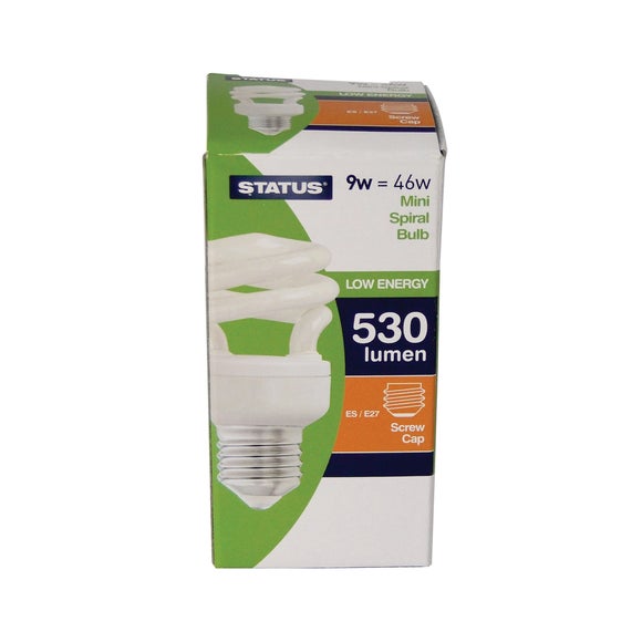 Status Halogen Energy Saver ES 9 Watt Spiral Bulb