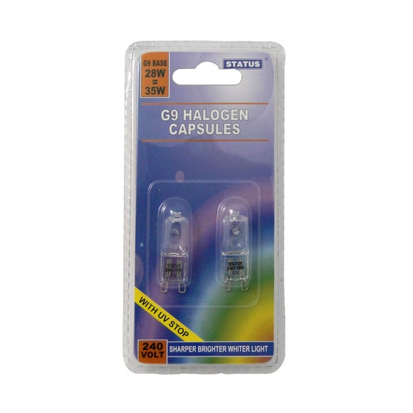 Pack of 2 Status 28 Watt Halogen Capsules