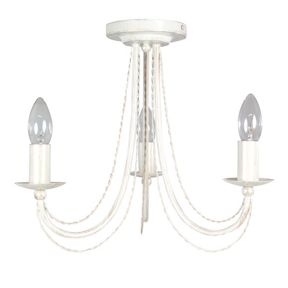 Classic Rope 3 Light Fitting Dunelm