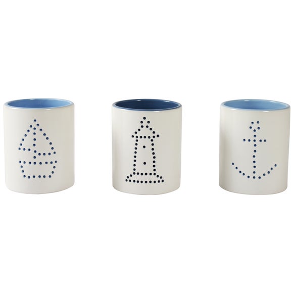 Nautical Collection Set of 3 Tea Light Holders